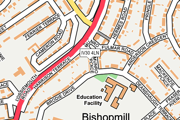 IV30 4LN map - OS OpenMap – Local (Ordnance Survey)