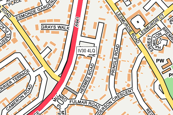 IV30 4LQ map - OS OpenMap – Local (Ordnance Survey)