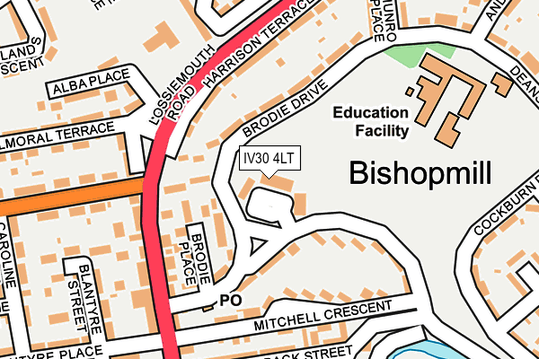 IV30 4LT map - OS OpenMap – Local (Ordnance Survey)