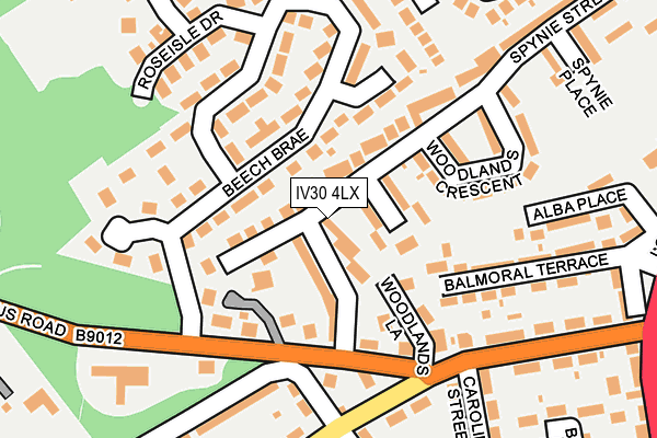 IV30 4LX map - OS OpenMap – Local (Ordnance Survey)