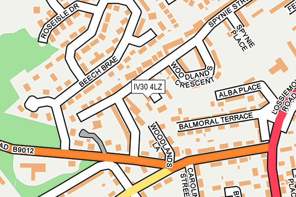IV30 4LZ map - OS OpenMap – Local (Ordnance Survey)