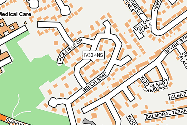 IV30 4NS map - OS OpenMap – Local (Ordnance Survey)