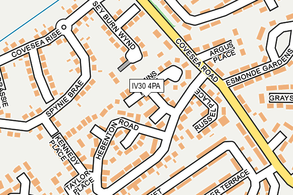 Map of BISHOPMILL 1972 LIMITED at local scale