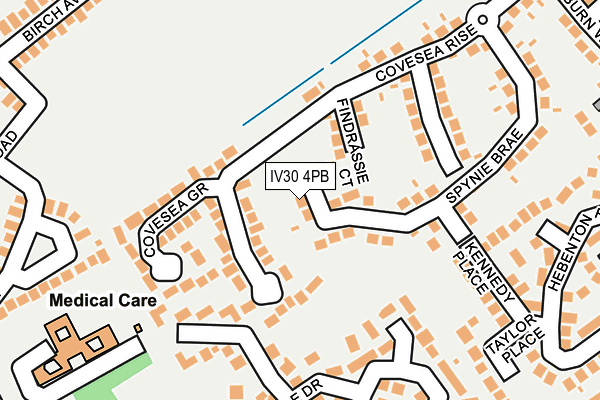 IV30 4PB map - OS OpenMap – Local (Ordnance Survey)