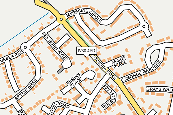 IV30 4PD map - OS OpenMap – Local (Ordnance Survey)