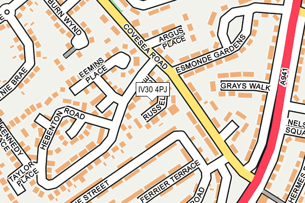 IV30 4PJ map - OS OpenMap – Local (Ordnance Survey)