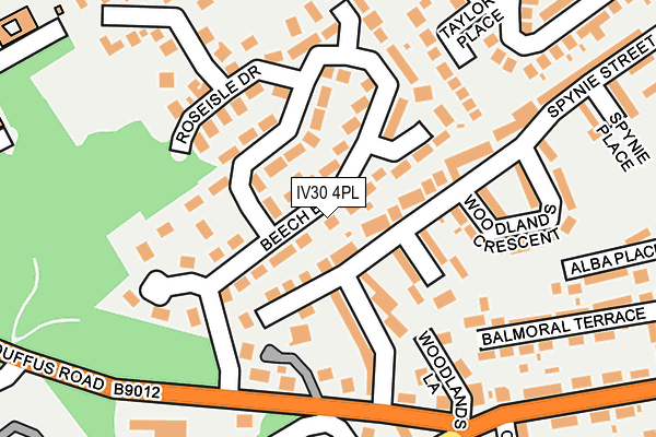 IV30 4PL map - OS OpenMap – Local (Ordnance Survey)