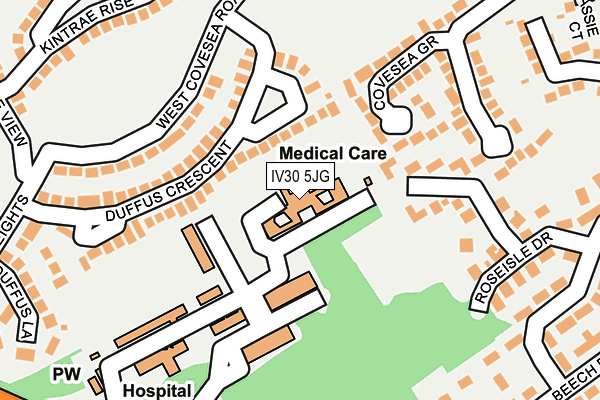 IV30 5JG map - OS OpenMap – Local (Ordnance Survey)