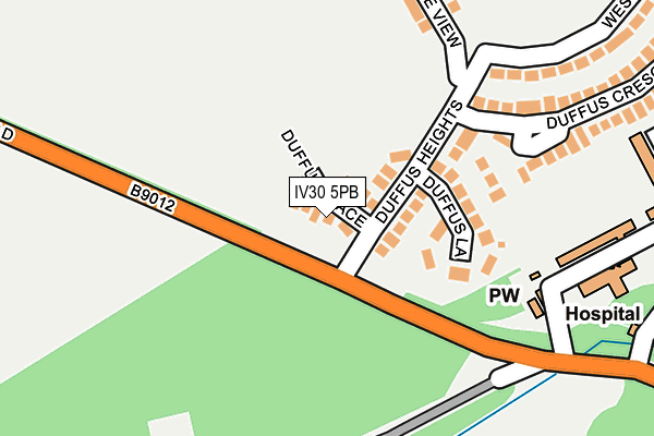 IV30 5PB map - OS OpenMap – Local (Ordnance Survey)