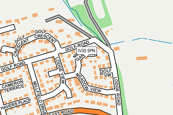 IV30 5PN map - OS OpenMap – Local (Ordnance Survey)