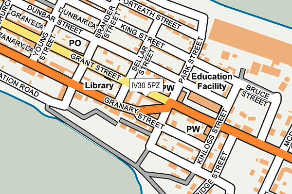 IV30 5PZ map - OS OpenMap – Local (Ordnance Survey)