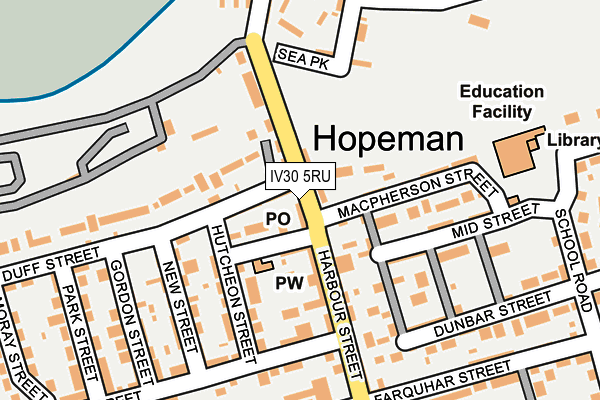 Map of HOPEMAN STORES LTD at local scale