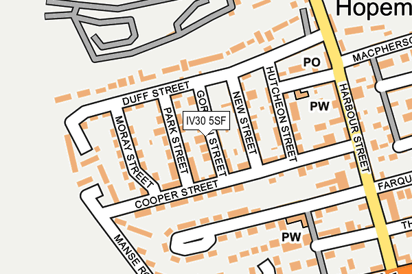 IV30 5SF map - OS OpenMap – Local (Ordnance Survey)
