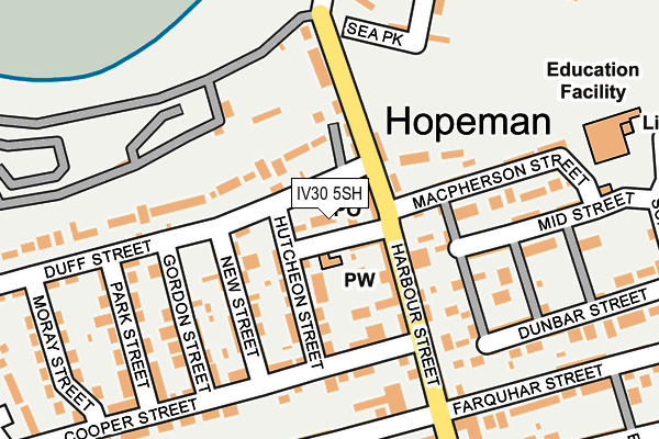 IV30 5SH map - OS OpenMap – Local (Ordnance Survey)