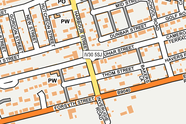 IV30 5SJ map - OS OpenMap – Local (Ordnance Survey)
