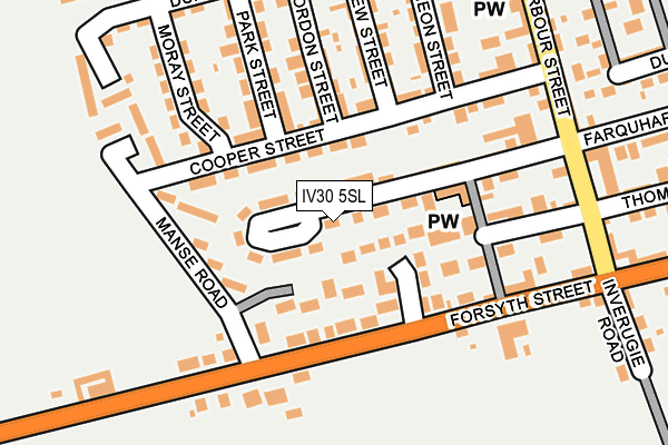 IV30 5SL map - OS OpenMap – Local (Ordnance Survey)