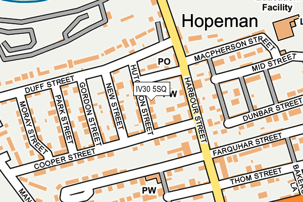 IV30 5SQ map - OS OpenMap – Local (Ordnance Survey)