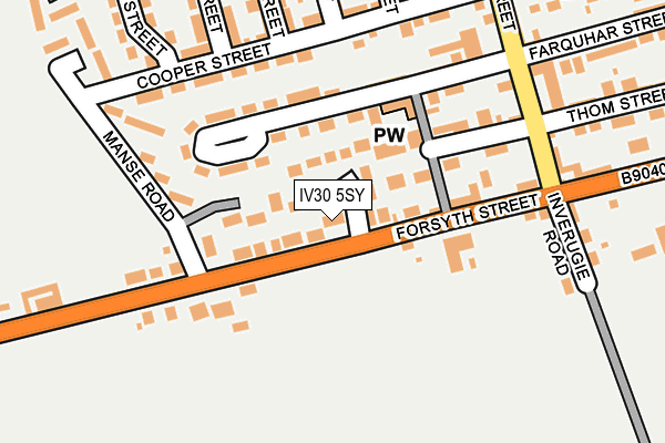 IV30 5SY map - OS OpenMap – Local (Ordnance Survey)
