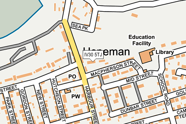 IV30 5TJ map - OS OpenMap – Local (Ordnance Survey)