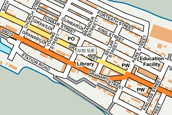 IV30 5UE map - OS OpenMap – Local (Ordnance Survey)