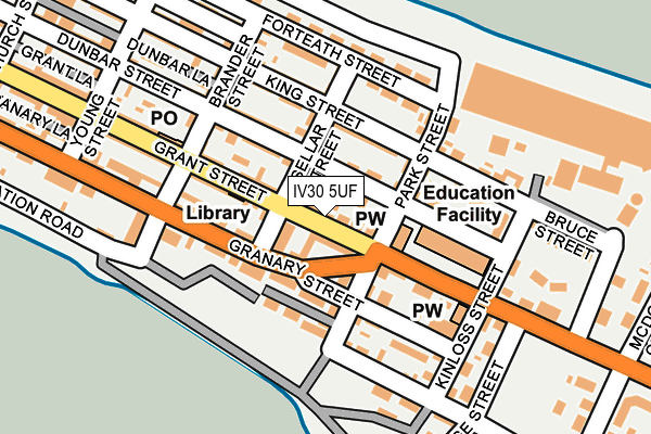 IV30 5UF map - OS OpenMap – Local (Ordnance Survey)