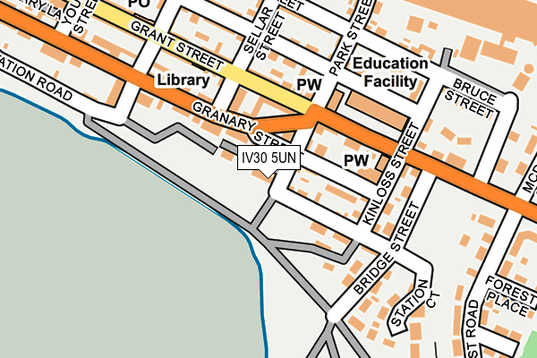 IV30 5UN map - OS OpenMap – Local (Ordnance Survey)