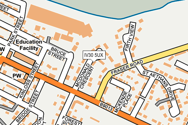 IV30 5UX map - OS OpenMap – Local (Ordnance Survey)