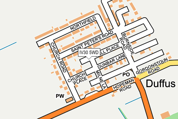 IV30 5WD map - OS OpenMap – Local (Ordnance Survey)