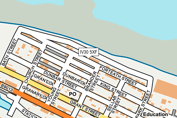 IV30 5XF map - OS OpenMap – Local (Ordnance Survey)