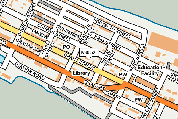 IV30 5XJ map - OS OpenMap – Local (Ordnance Survey)