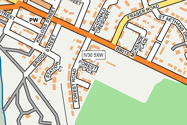 IV30 5XW map - OS OpenMap – Local (Ordnance Survey)