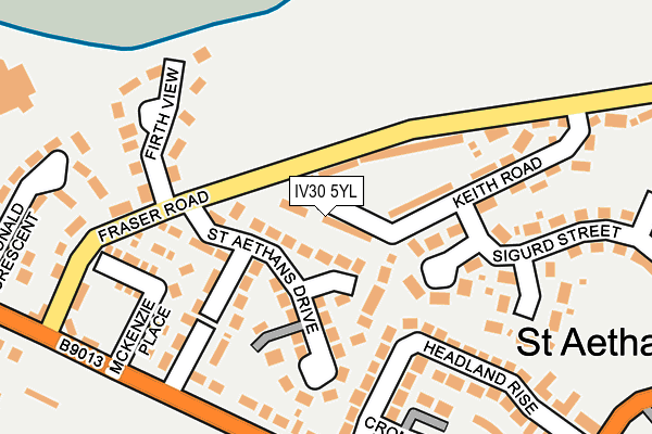 IV30 5YL map - OS OpenMap – Local (Ordnance Survey)