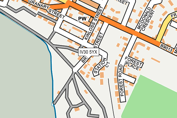 IV30 5YX map - OS OpenMap – Local (Ordnance Survey)