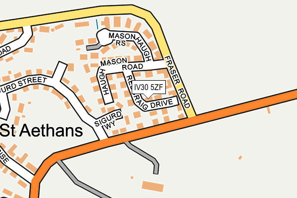 IV30 5ZF map - OS OpenMap – Local (Ordnance Survey)