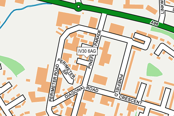 IV30 6AG map - OS OpenMap – Local (Ordnance Survey)