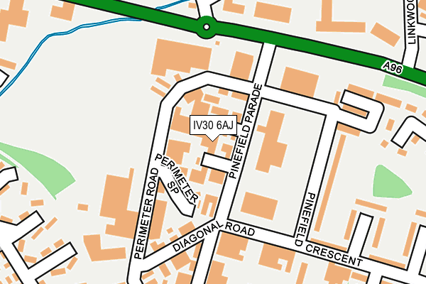IV30 6AJ map - OS OpenMap – Local (Ordnance Survey)