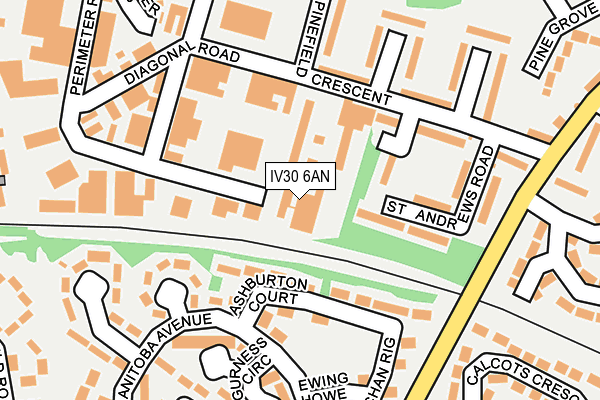 IV30 6AN map - OS OpenMap – Local (Ordnance Survey)