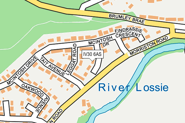 IV30 6AS map - OS OpenMap – Local (Ordnance Survey)