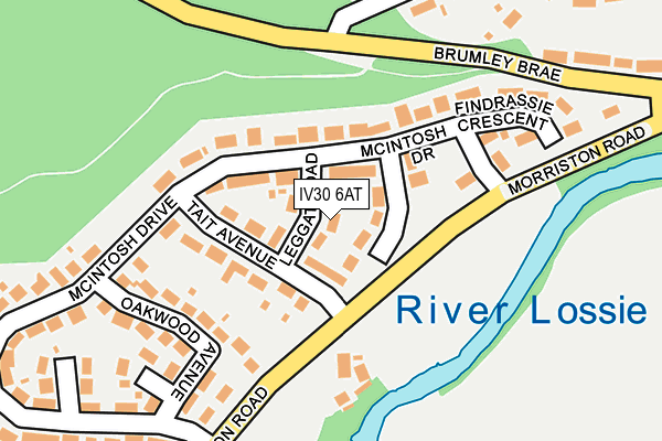 IV30 6AT map - OS OpenMap – Local (Ordnance Survey)