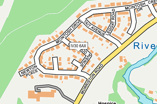 IV30 6AX map - OS OpenMap – Local (Ordnance Survey)