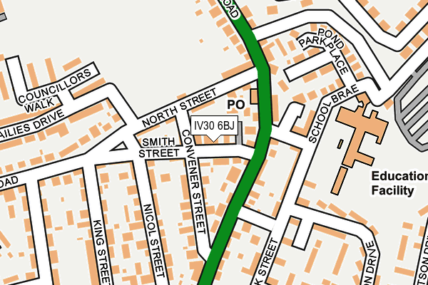 IV30 6BJ map - OS OpenMap – Local (Ordnance Survey)