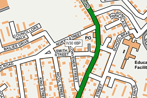 IV30 6BP map - OS OpenMap – Local (Ordnance Survey)