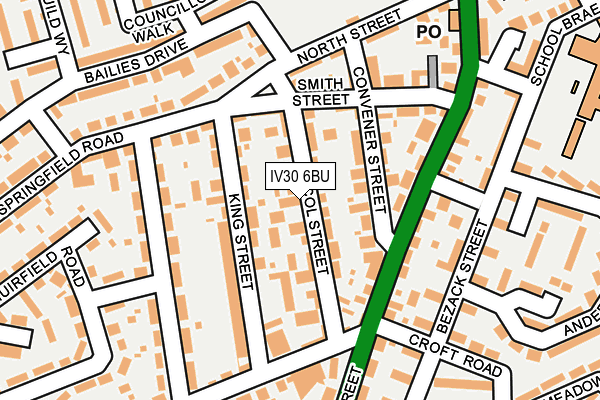 IV30 6BU map - OS OpenMap – Local (Ordnance Survey)