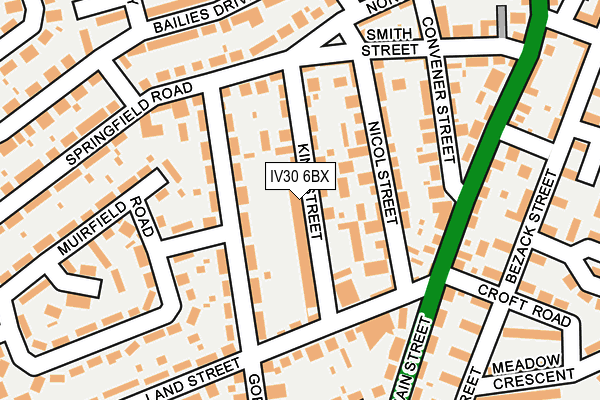 IV30 6BX map - OS OpenMap – Local (Ordnance Survey)