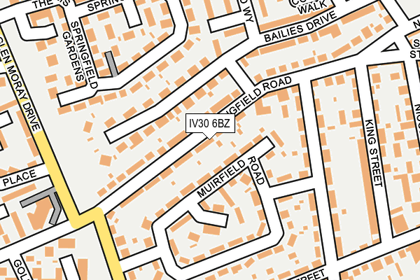 IV30 6BZ map - OS OpenMap – Local (Ordnance Survey)