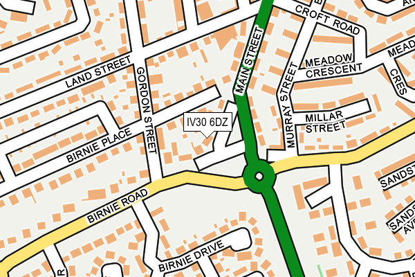 IV30 6DZ map - OS OpenMap – Local (Ordnance Survey)