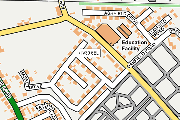 IV30 6EL map - OS OpenMap – Local (Ordnance Survey)