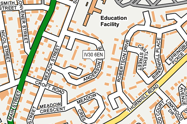 IV30 6EN map - OS OpenMap – Local (Ordnance Survey)