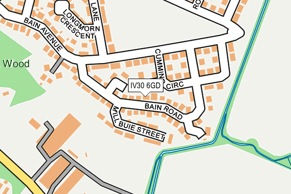 IV30 6GD map - OS OpenMap – Local (Ordnance Survey)