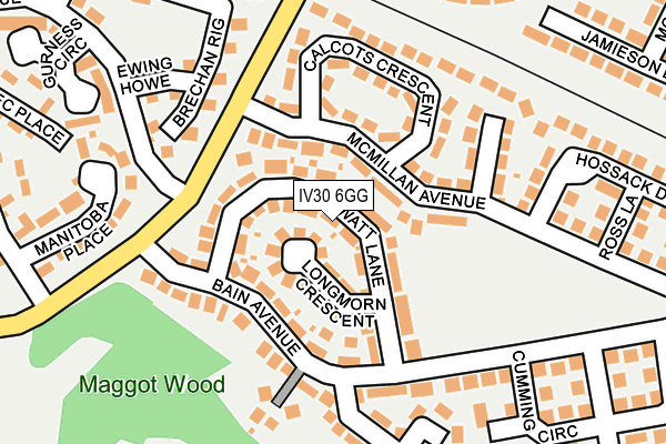 IV30 6GG map - OS OpenMap – Local (Ordnance Survey)
